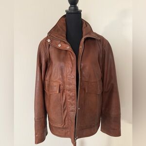 Zara Brown 100% Leather Jacket